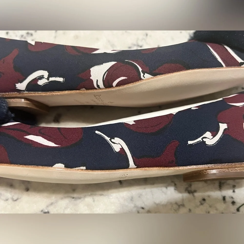 NEW women’s Kate Spade New York Elen Fox Glen Fabric Ballet Flats w/ Bow